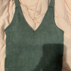 cropped seamless ribbed tank